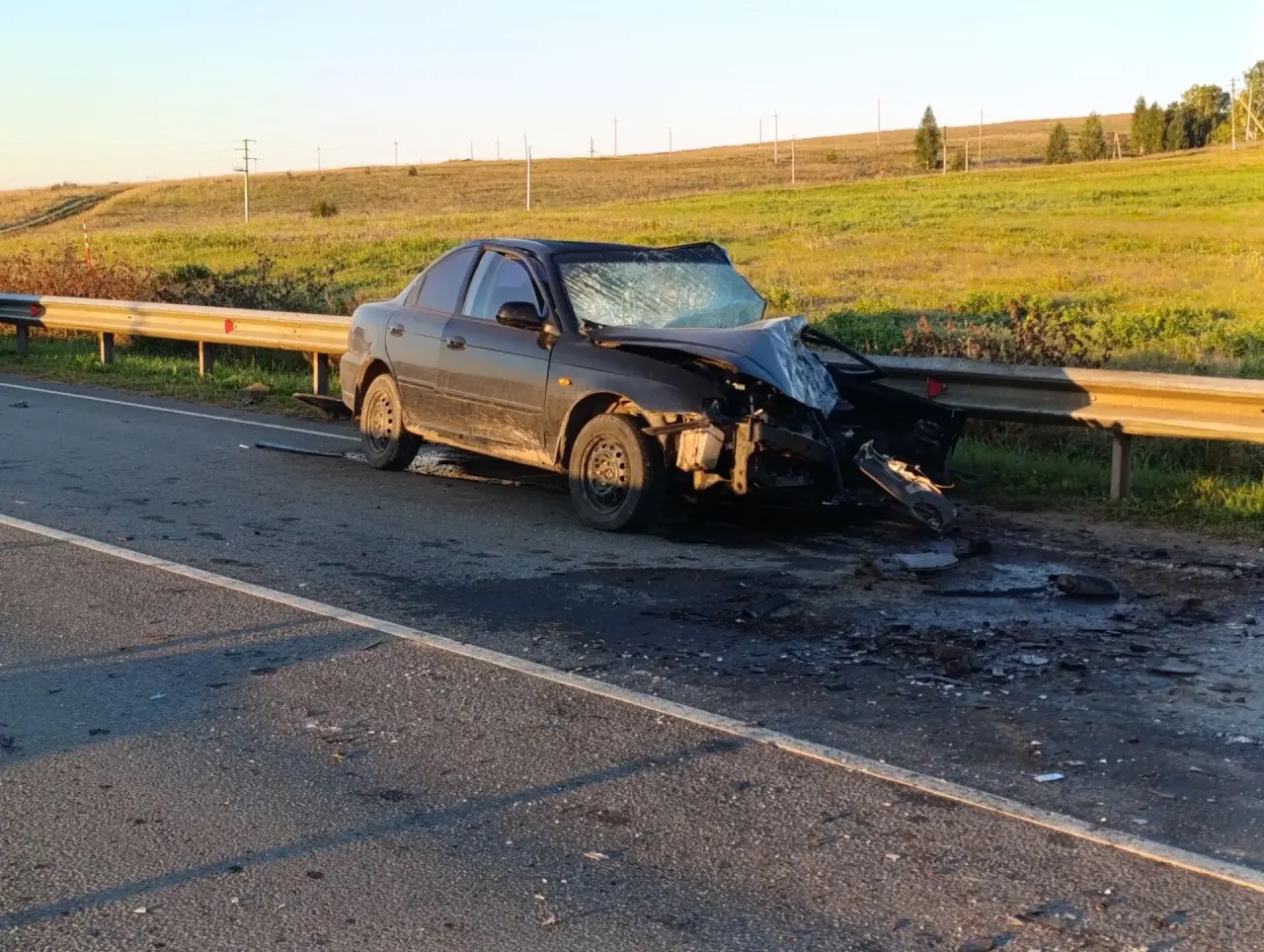 Сегодня в Бавлинском районе произошло смертельное дорожно‑транспортное происшествие / Фото: Айгуль Идиятуллина
