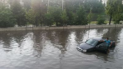 После ливня случился потоп в Казани 