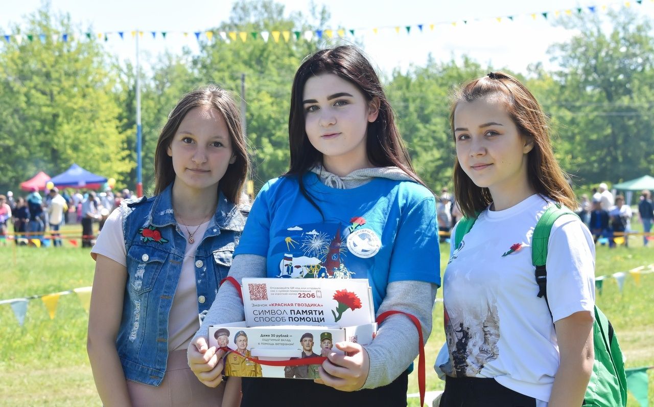 Бавлинцы приняли участие в акции "Красная гвоздика" на майдане Сабантуя