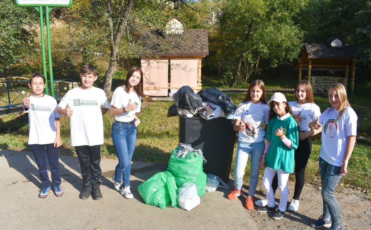 Бавлинские волонтеры-добровольцы провели акцию "Чистый родник"