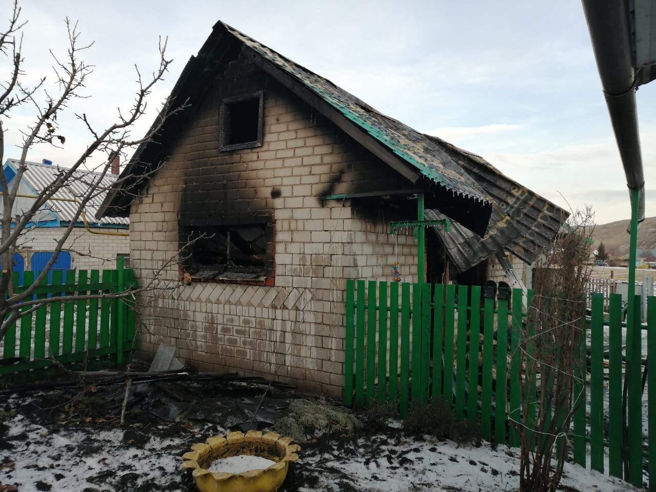Сегодня утром произошел пожар в селе Урустамак