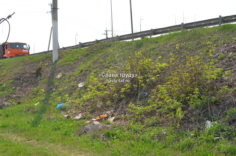 Под мостом в микрорайоне Бавлов образовалась мусорная свалка