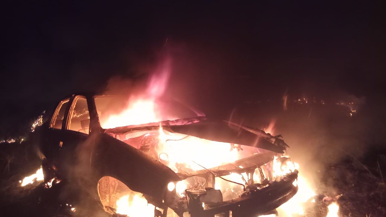В Бавлинском районе сгорел автомобиль