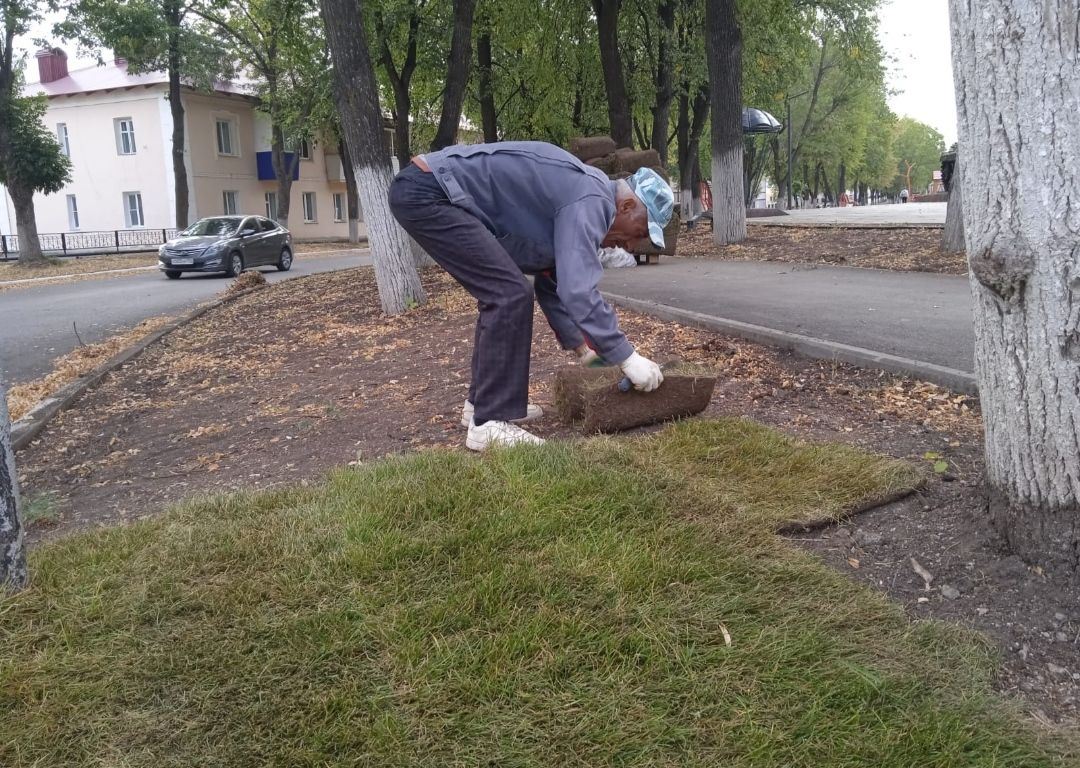 В Бавлах продолжается благоустройство парка