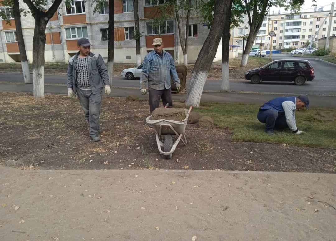 В Бавлах продолжается благоустройство парка