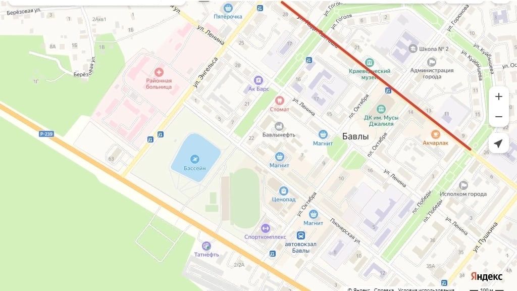 Сегодня ограничено движение по улице Хади Такташа города Бавлы