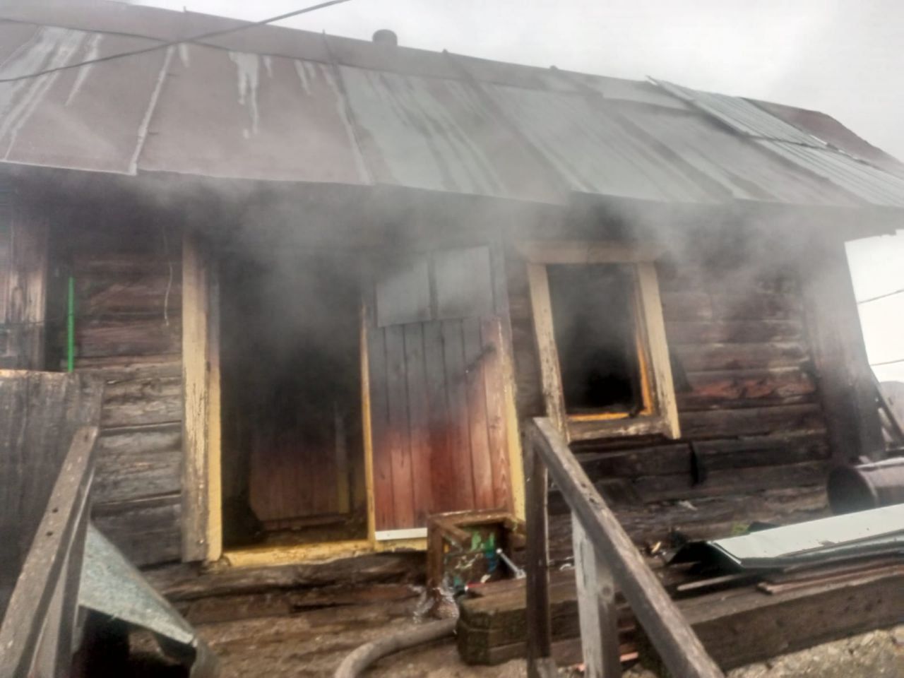В Бавлинском районе произошло возгорание бани