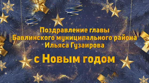 Глава муниципального района Ильяс Гузаиров поздравил бавлинцев с Новым Годом