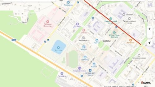 Сегодня ограничено движение по улице Хади Такташа города Бавлы
