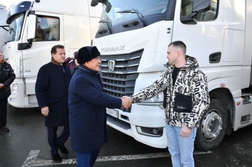 Отправка гумгруза в подшефные города Татарстана прошла с участием Раиса РТ