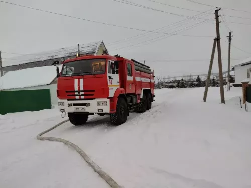 В Бавлах сгорела баня