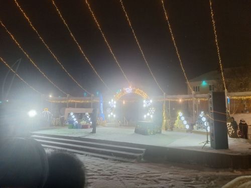 В Бавлах зажгли огни на главной городской ёлке