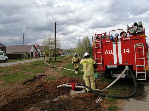 В Бавлах произошёл пожар