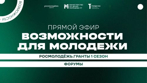 Прямой эфир о грантах Росмолодёжи: как реализовать молодёжный проект в Татарстане