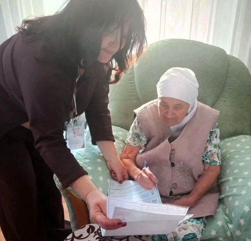 103-летняя жительница Бавлинского района проголосовала на дому