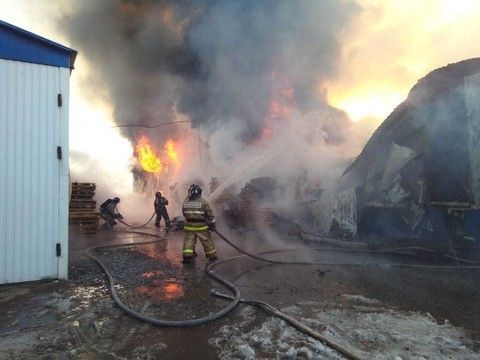 В Альметьевске при пожаре на розничном складе погибли люди