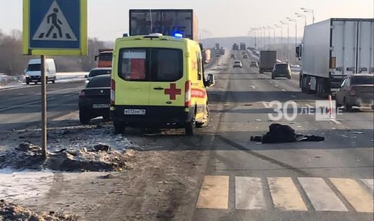 Насмерть сбит мужчина грузовиком на трассе М7 в Татарстане