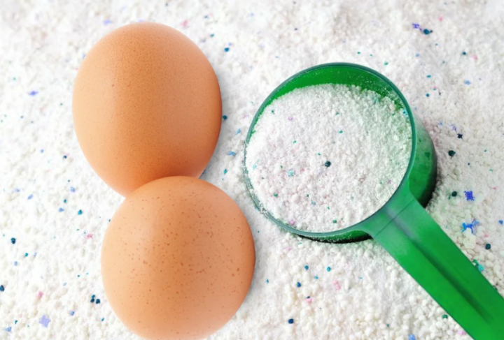 Куриное яйцо поможет определить качество стирального порошка