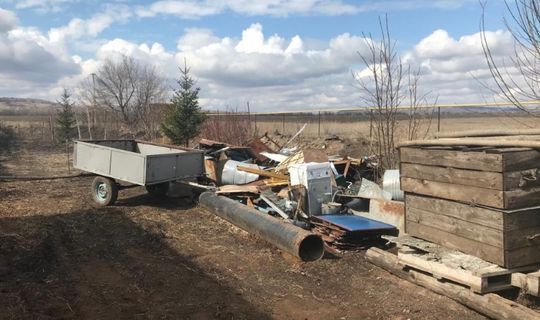 Экологи обнаружили в бавлинской деревне нелегальную свалку строительных отходов
