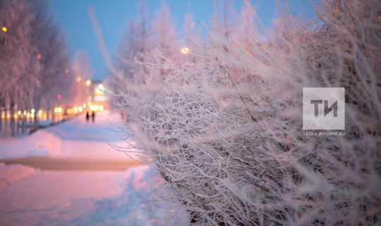 Татарстанцев предупреждают о 34 градусах мороза