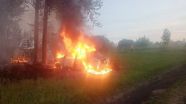 Житель соседней республике заживо сгорел в своей машине