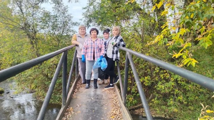 Берег пруда очистили в Бавлинском районе