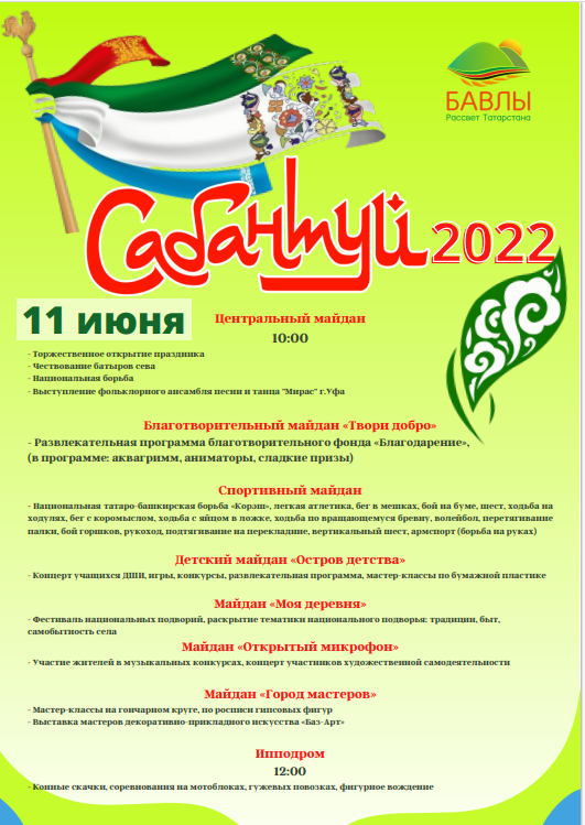 Программа Сабантуя в Бавлах 2022