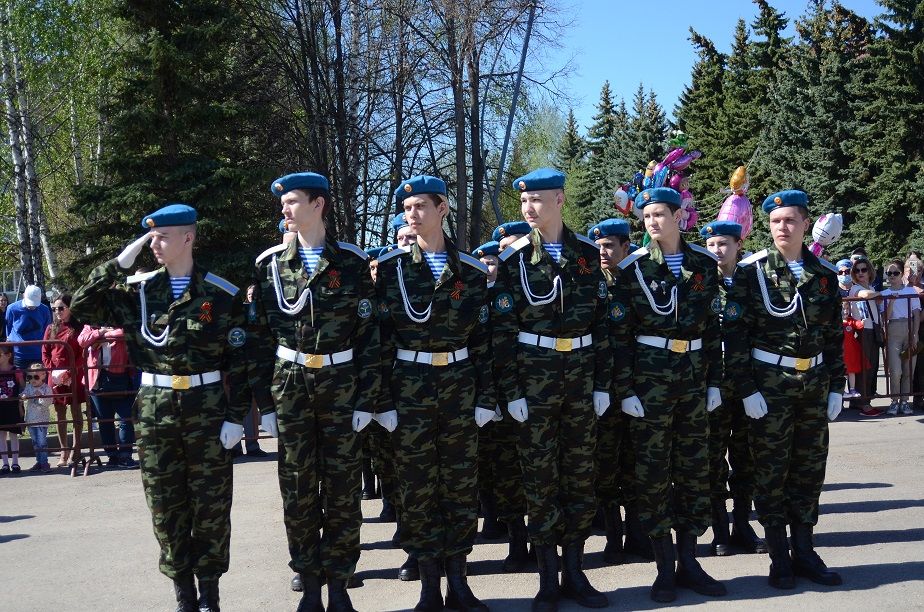 Самолет с флагом Победы пролетел над Бавлами