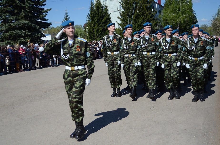 Самолет с флагом Победы пролетел над Бавлами