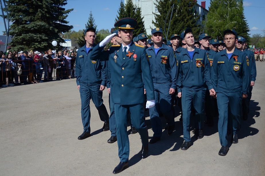 Самолет с флагом Победы пролетел над Бавлами