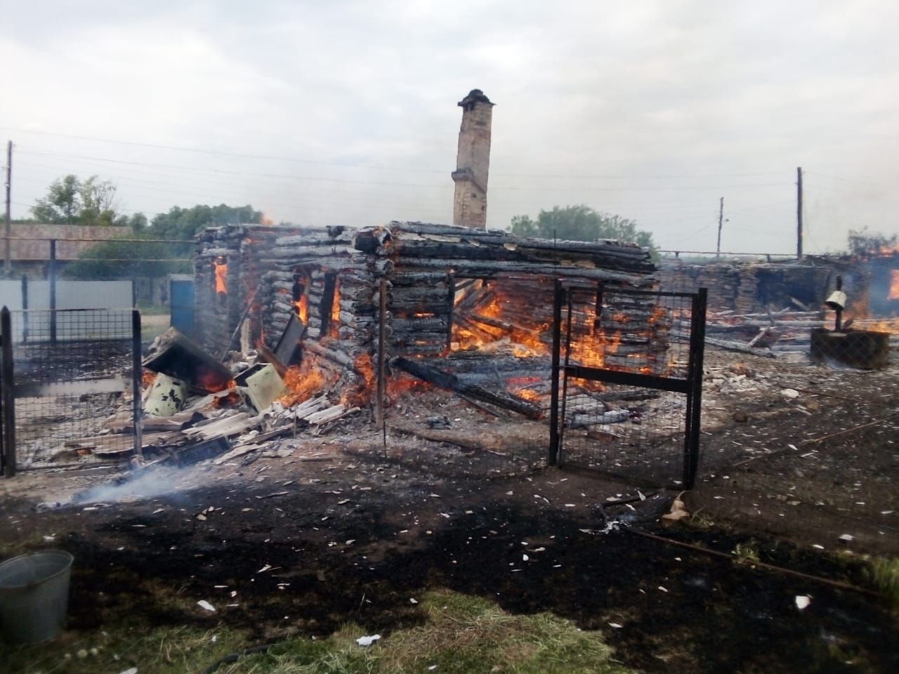 В Бавлинском районе случился пожар