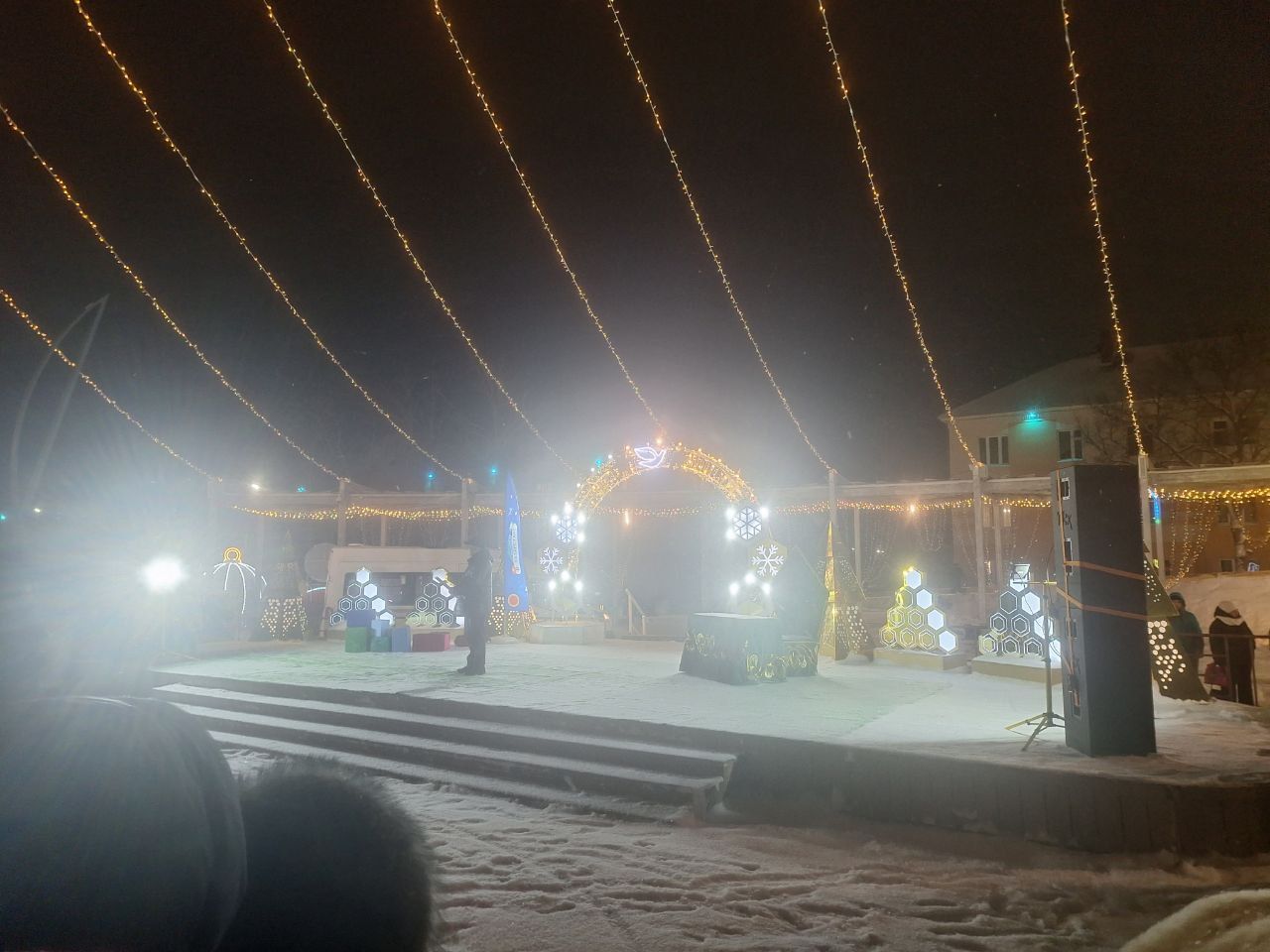 В Бавлах зажгли огни на главной городской ёлке