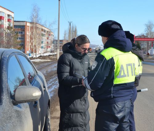 Бавлинские автоиспекторы вышли на профилактический рейд перед каникулами