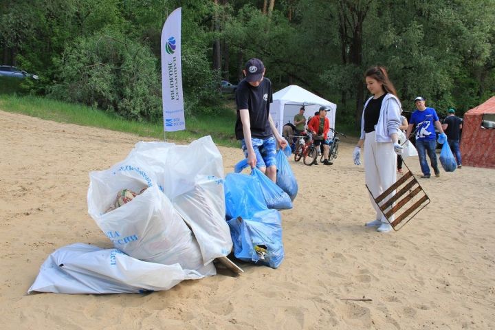 На озере Глубоком прошел масштабный субботник