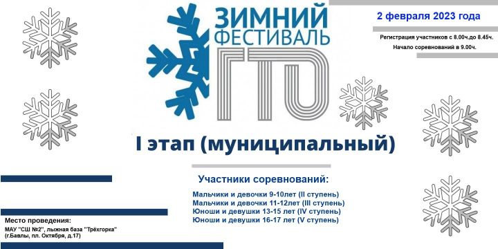 Бавлинских подростков приглашают на зимний фестиваль ГТО