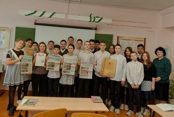 Баулы районы укучылары редакция хезмәткәре белән очраштылар