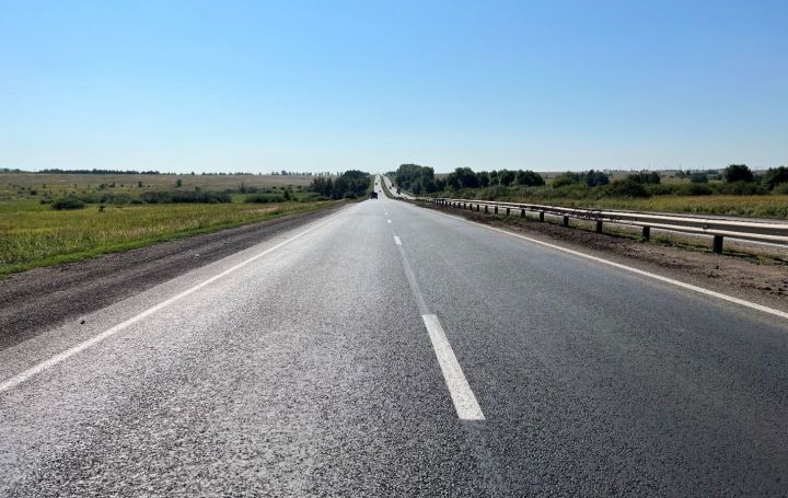 В Татарстане по нацпроекту отремонтирована автодорога Набережные Челны - Заинск - Альметьевск